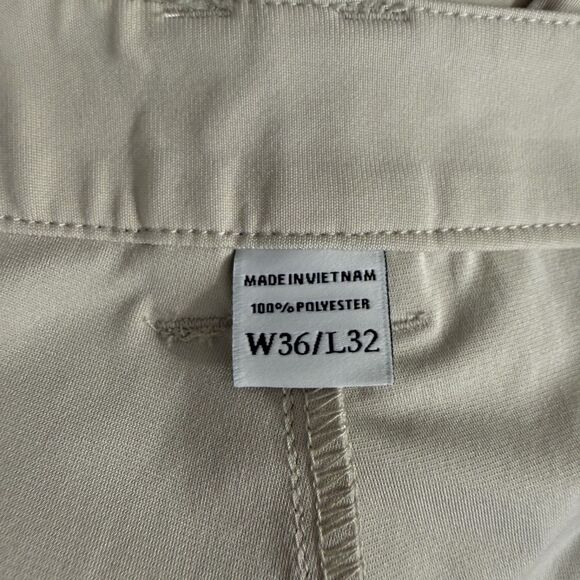 FootJoy Men's W36 x L32 Tan Polyester Moisture Wicking Performance Golf Pants - Picture 4 of 6